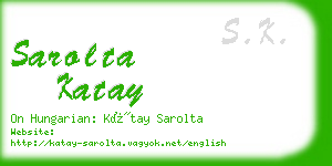 sarolta katay business card